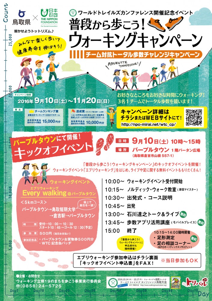 16年9月10日 普段から歩こう ウォーキングキャンペーン キックオフイベント パープルタウン